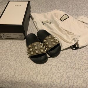 Gucci Perl Slides